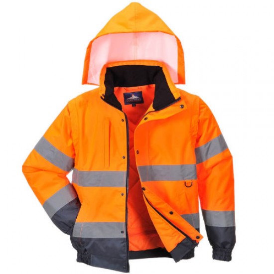 Extreme Kälte Mantel, Body Warmer Combo Hohe Sichtbarkeit Klasse 3, Rail Spec Jacke