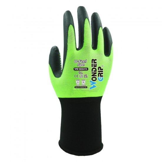 Green Thermo Plus Fully Coated Foam Latex Grip Waterproof Gloves, WG-1855HYS U-FEEL SPE
